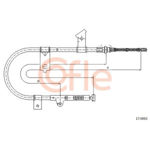 Handbrake Cable - LH