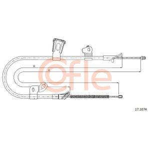 Handbrake Cable - LH