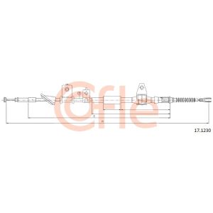 Handbrake Cable - RH