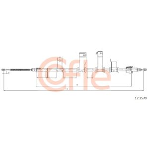 Handbrake Cable - LH