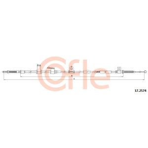 Handbrake Cable - Rear RH