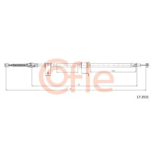 Handbrake Cable - LH