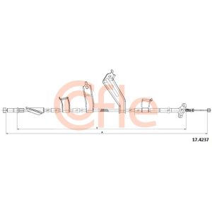 Handbrake Cable - Rear LH