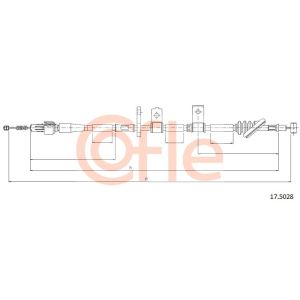 Handbrake Cable - RH