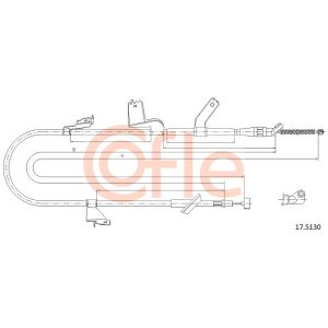 Handbrake Cable - RH