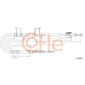 Handbrake Cable - LH