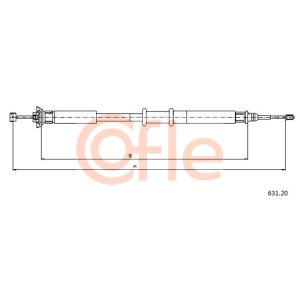 Handbrake Cable - Rear