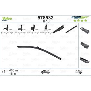 Wiper Blade - Hydroconnect Flat Blade 400mm/16In