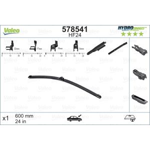 Wiper Blade - Hydroconnect Flat Blade 600mm/24In