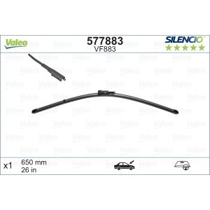 Wiper Blade - Silencio Flat Blade With Spoiler 650mm/26In