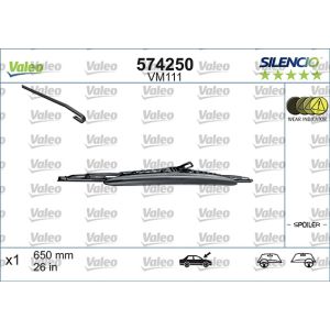 Wiper Blade - Silencio Performance Bracket Blade With Spoiler 650mm/26In